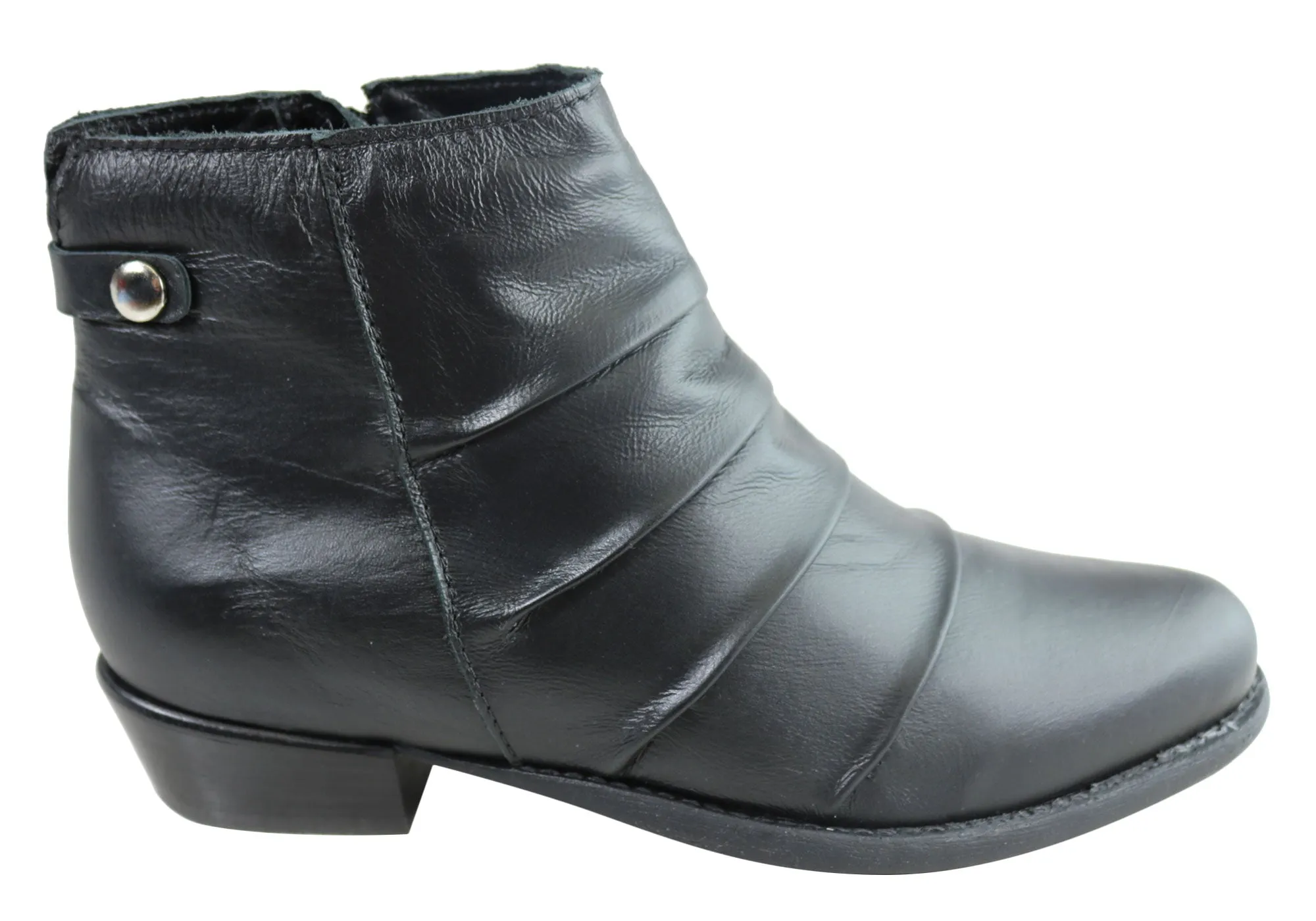 Andacco Avenue Womens Leather Comfortable Ankle Boots Made In Brazil Reinforced Form Weekend Wanderer