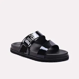 Black Casual Slippers 0151146 Elastic Straps