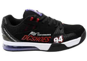 ElasticMaterial Midsole Support DC Shoes Mens Comfortable Leather Versatile Shoes Black Black Red