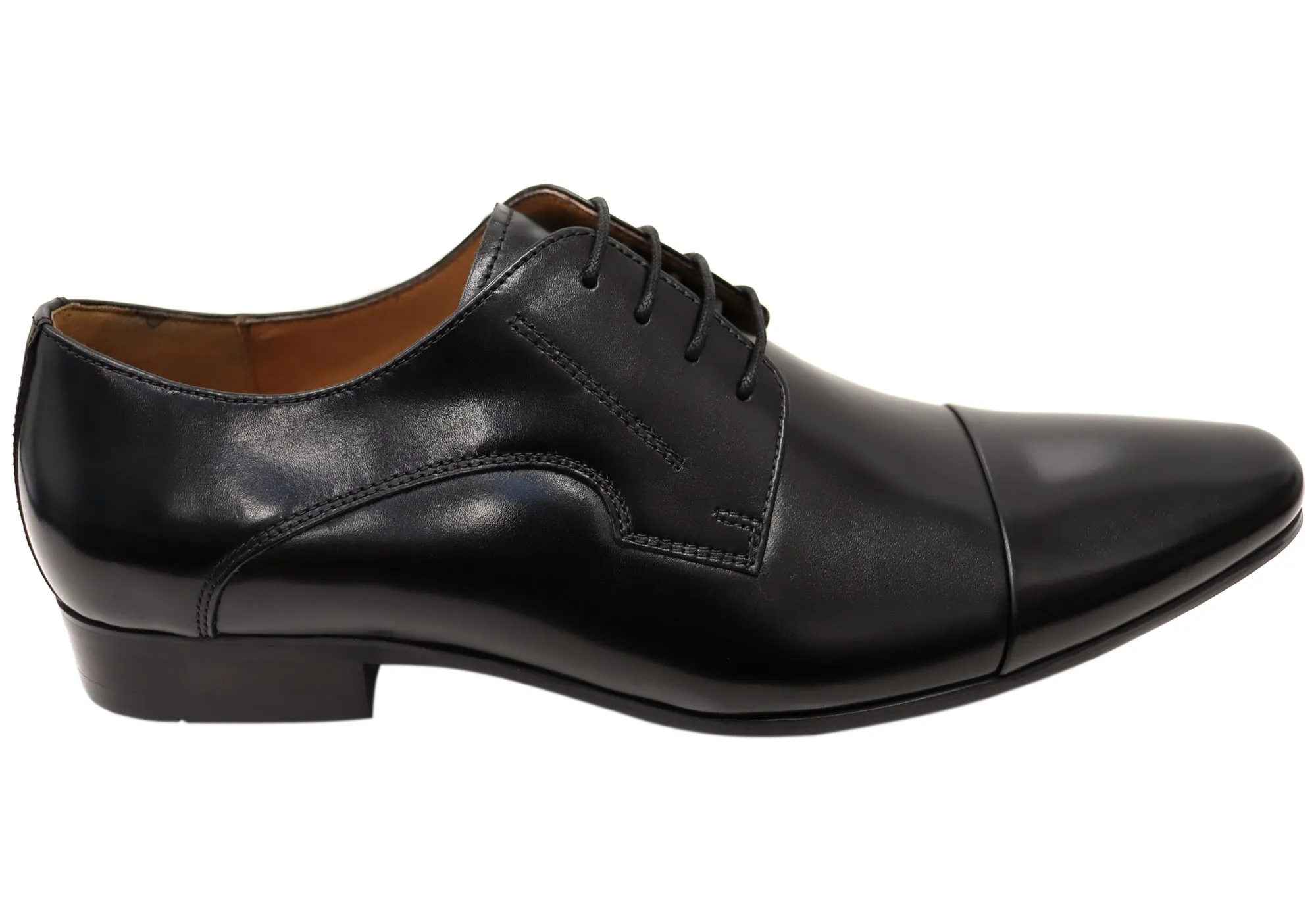 Minimal Details Florsheim Mens Copenhagen Cap Toe Derby EE Extra Wide Leather Shoes