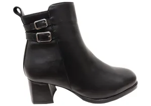 Elastic Protective Build Orizonte Astara Womens European Comfortable Leather Ankle Boots