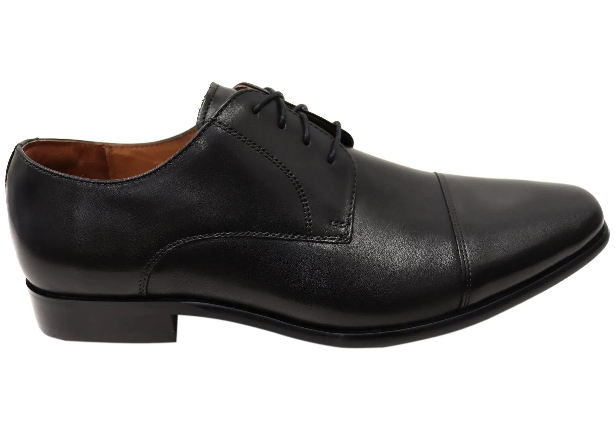Water shield Urban Steps Florsheim Mens Cross Cap Toe Derby EE Extra Wide Leather Dress Shoes