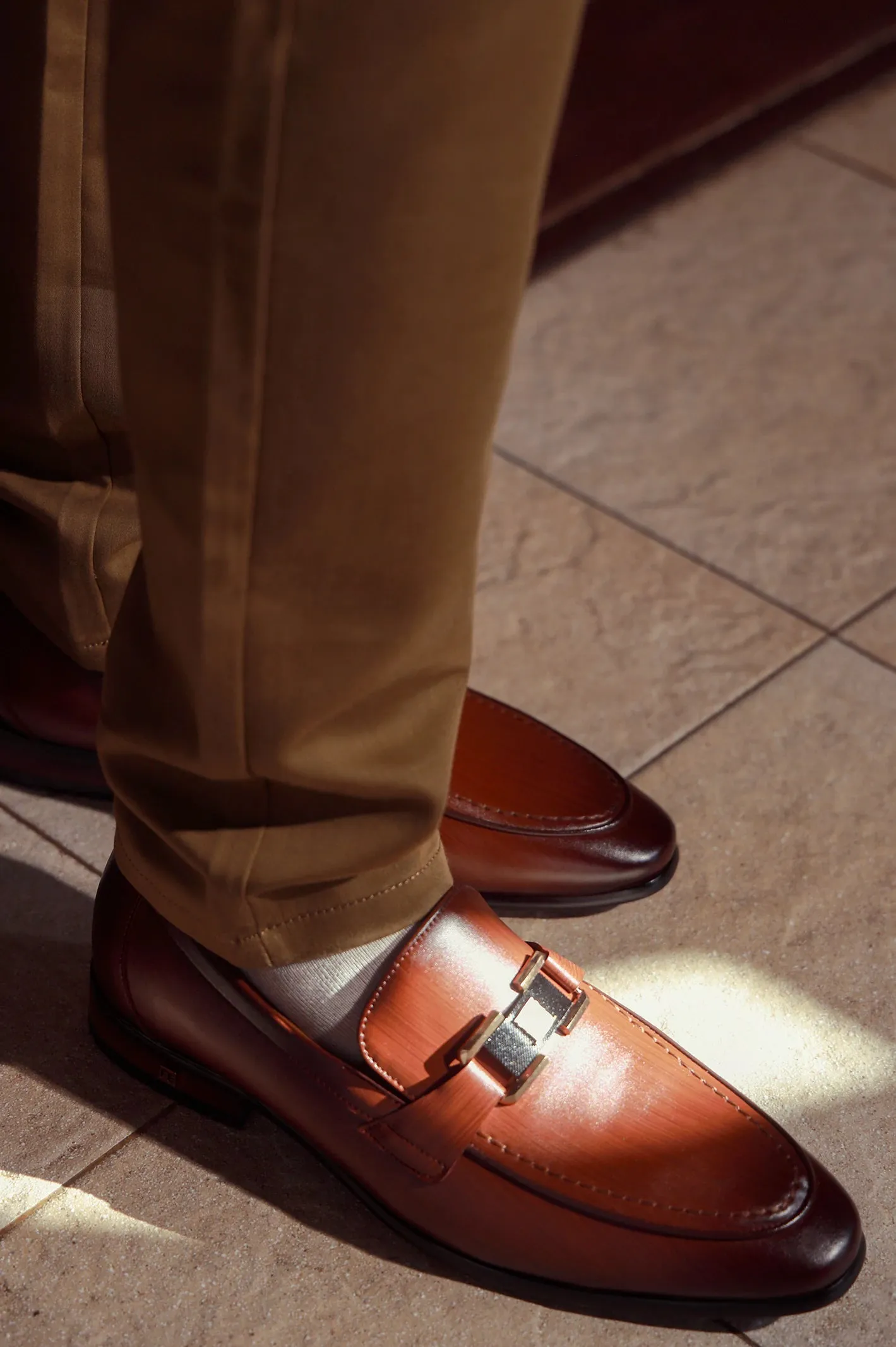 Club Scene Pop Shade Coffee Men Formal Moccassins