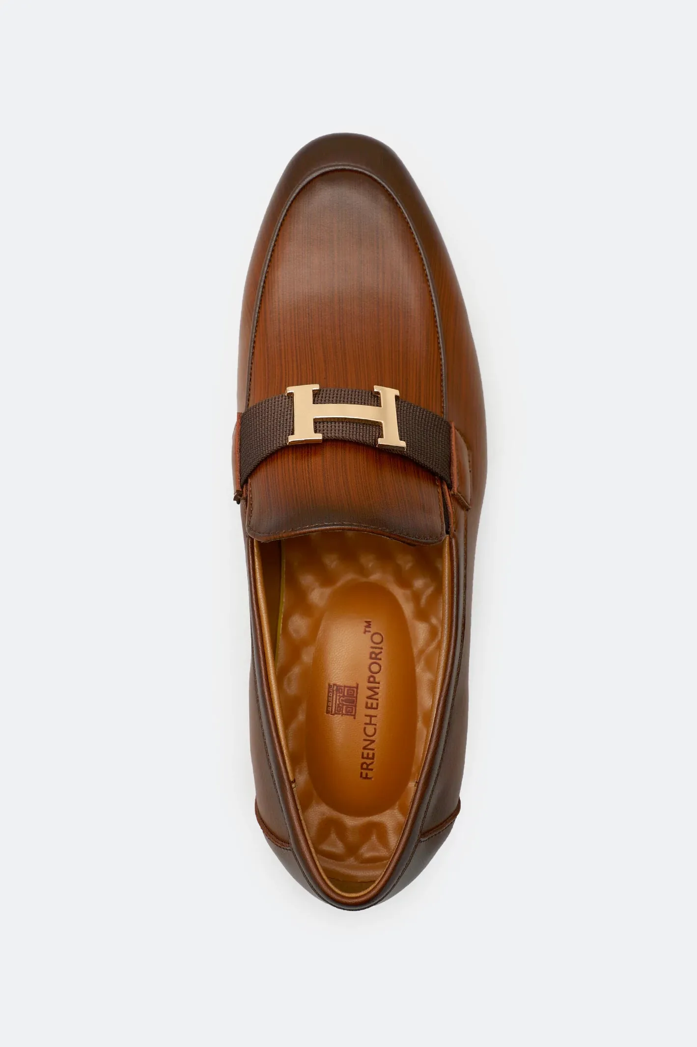 Coffee Men Formal Moccassins Slim Outline