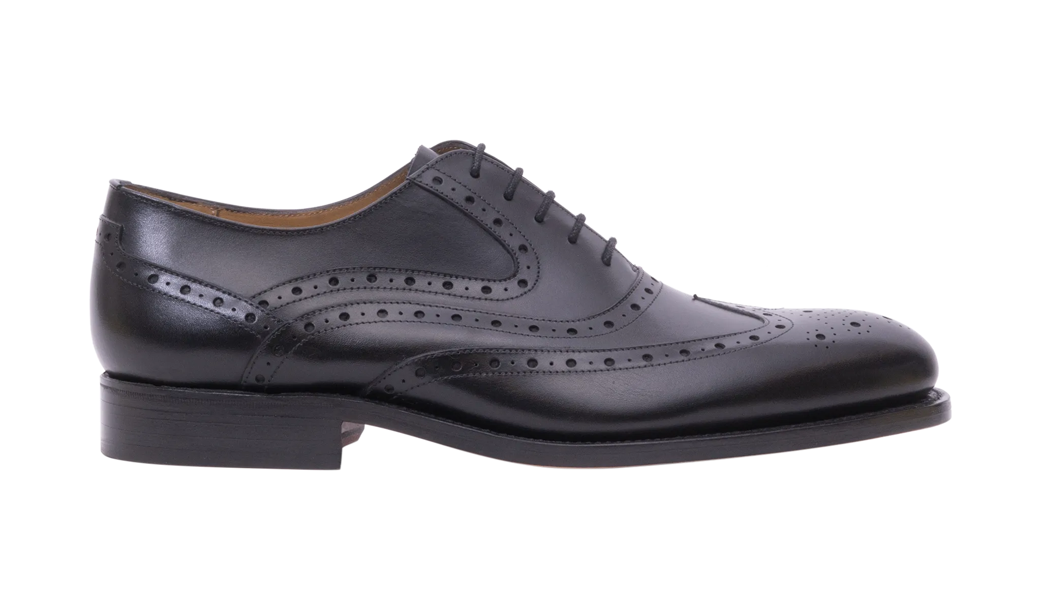 Liffey - Black Calf Breathable mesh
