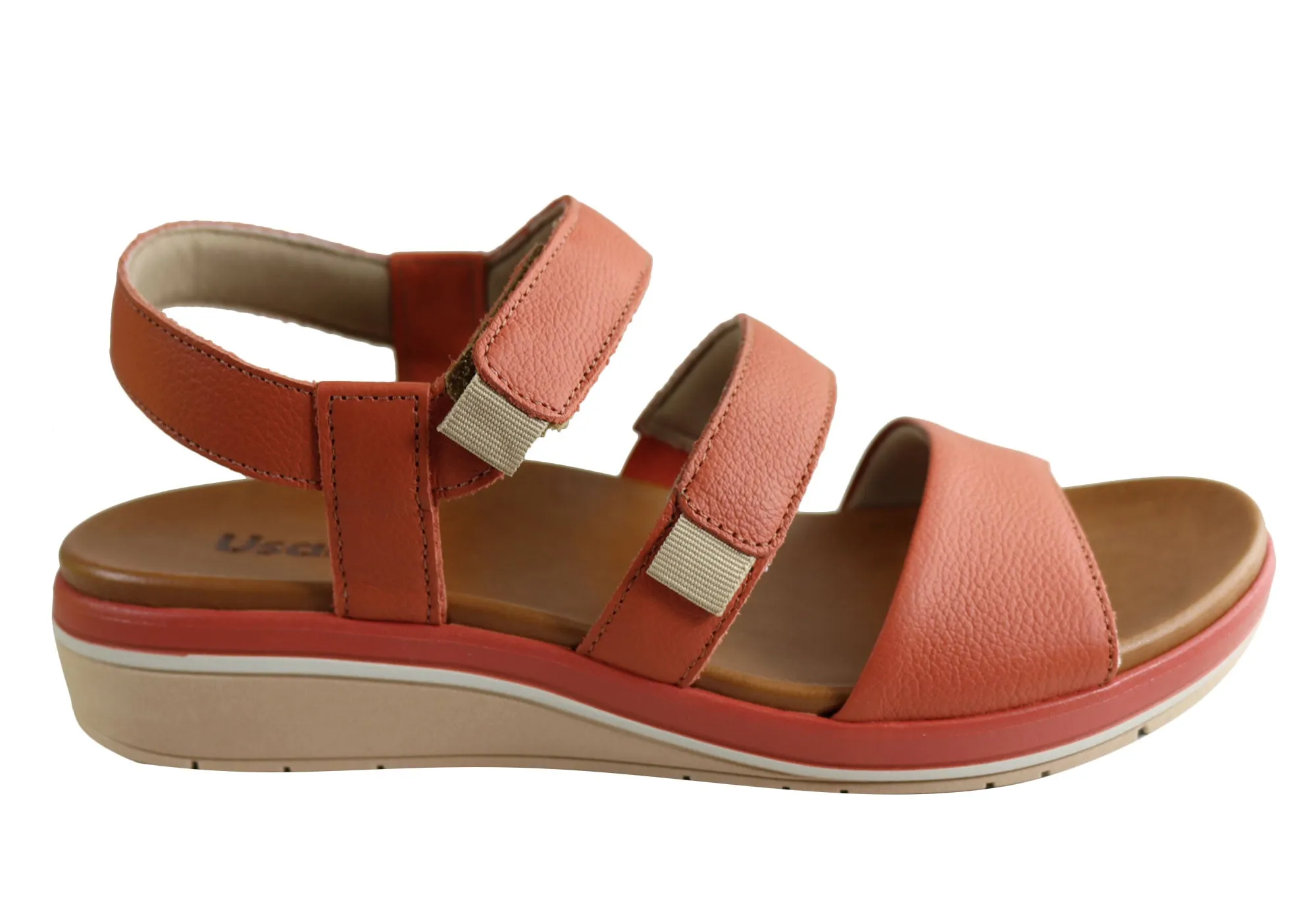 Usaflex Kosy Womens Comfortable Leather Sandals Made In Brazil Light Fit