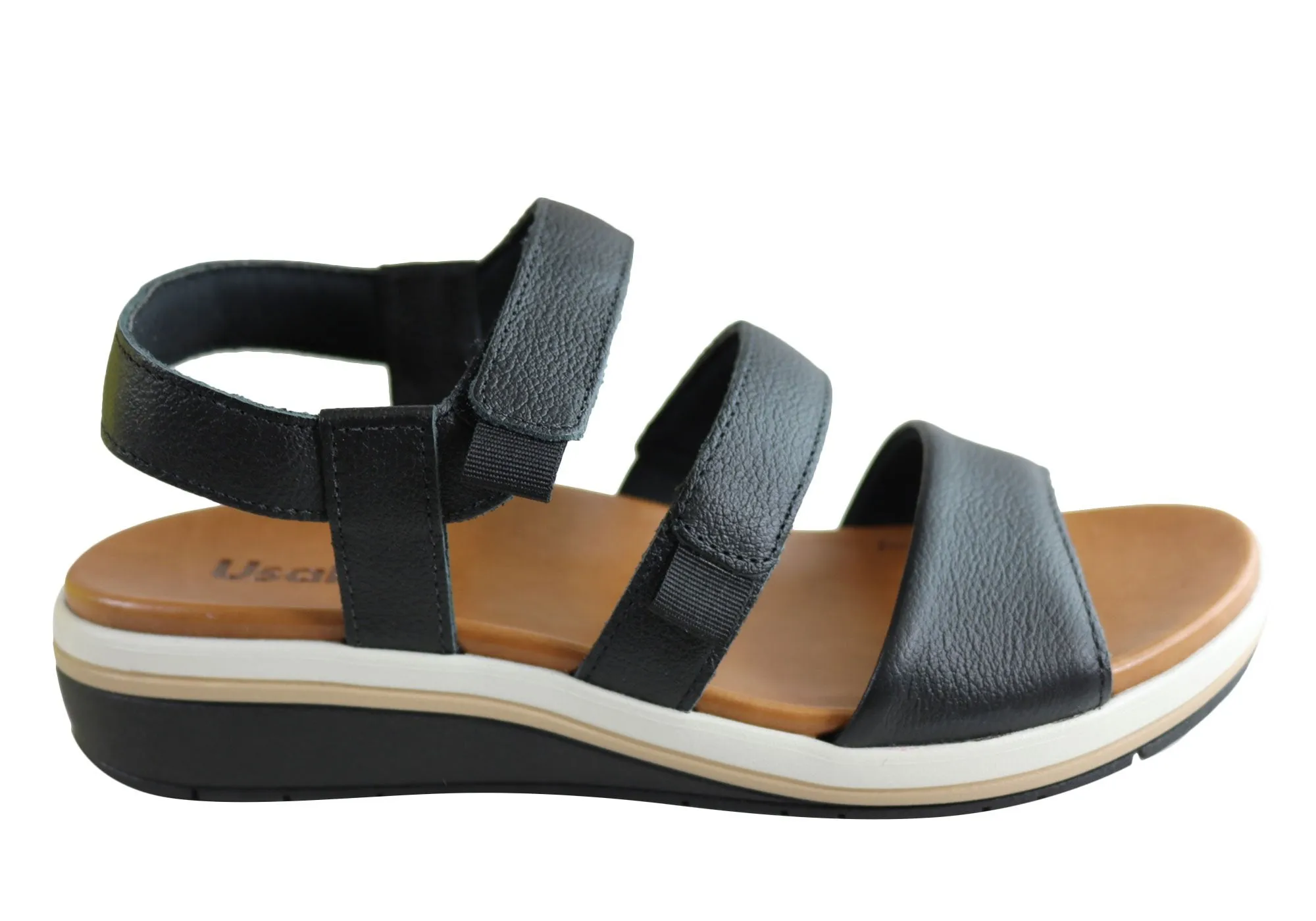 Sandal Organization Supportive Design Usaflex Kosy Womens Comfortable Leather Sandals Made In Brazil