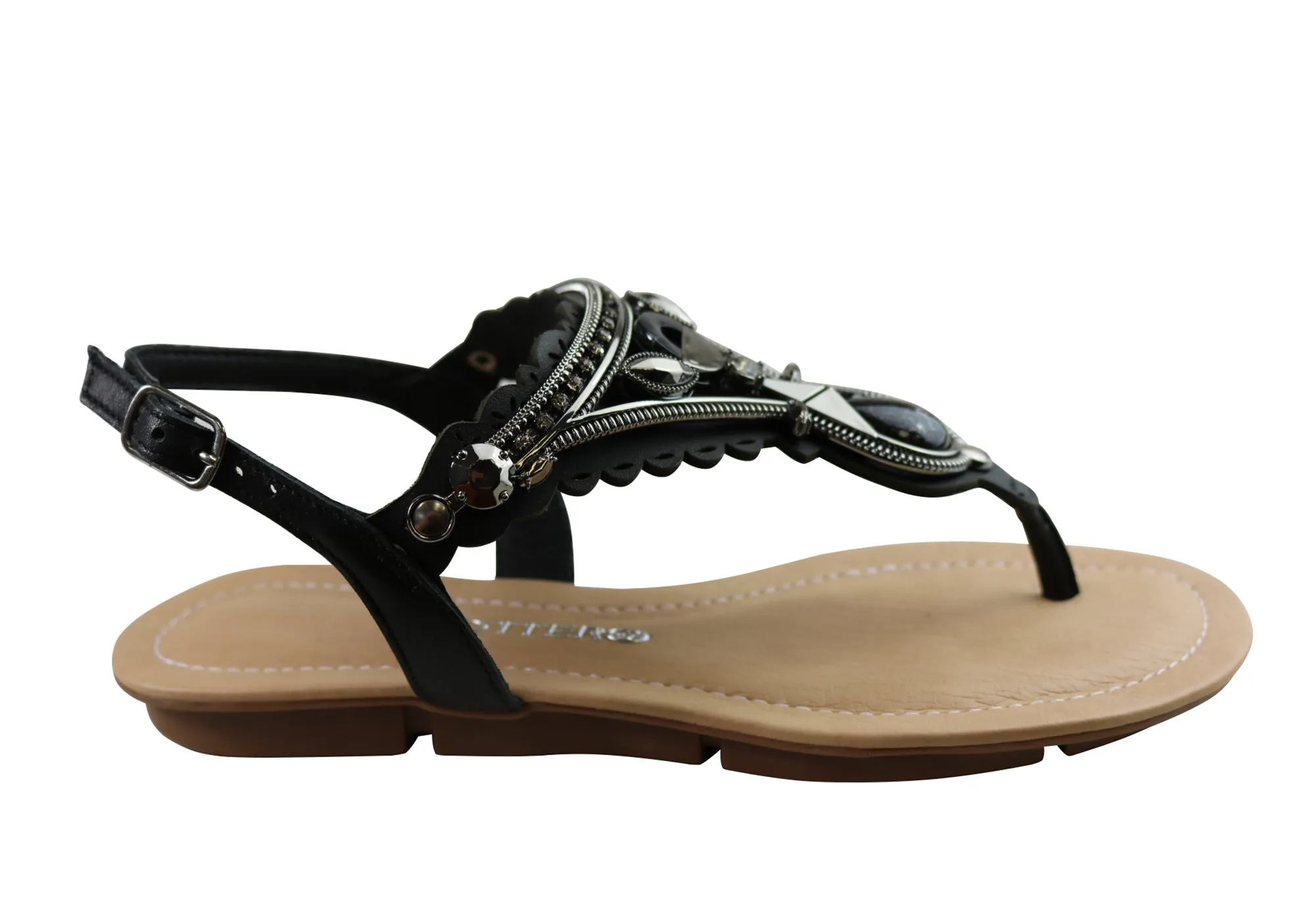 Walking Bottero Caymen Womens Comfortable Leather Sandals Made In Brazil