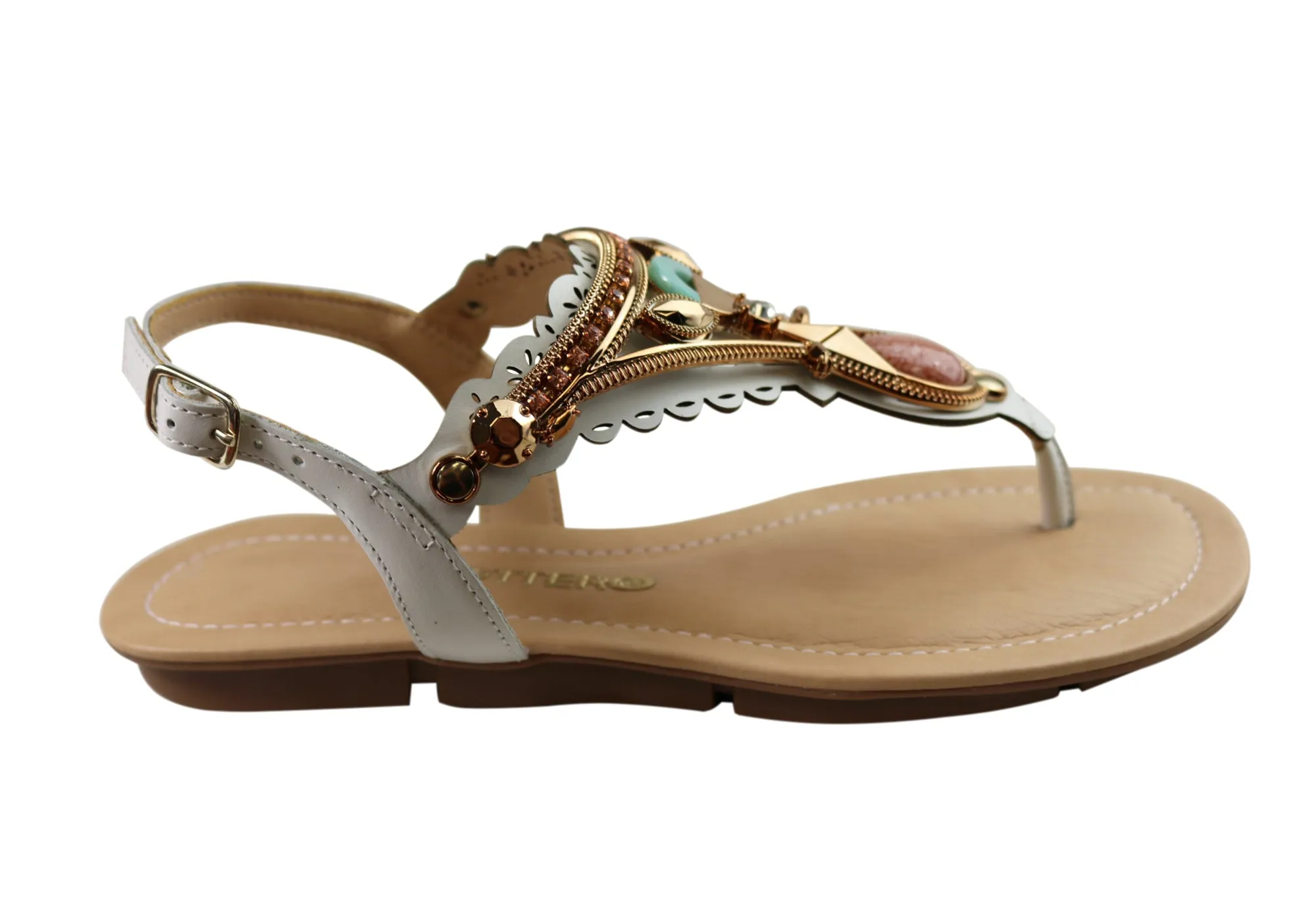 Bottero Caymen Womens Comfortable Leather Sandals Made In Brazil Everyday Footwear Drive Mood