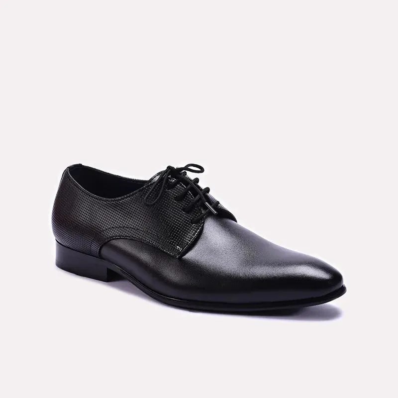 Black Derby Formal Shoes 0111261 Stain Proof Icon Mode