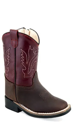 Comfy All Pull On Style Old West Brown Children's Boot