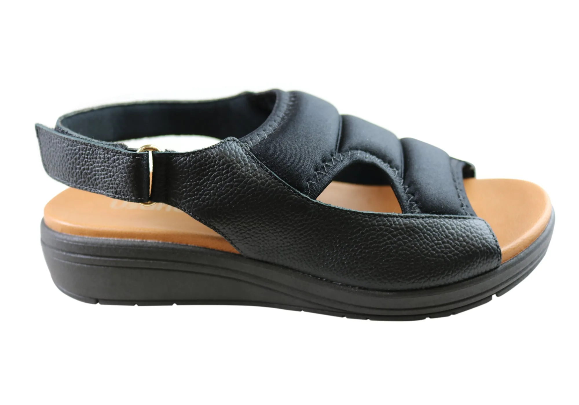 Breathable Sandals Windy day Usaflex Eloise Womens Comfortable Leather Sandals Made In Brazil