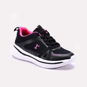 Womens Black Sneakers 0440805 Secure lacing system Support Base