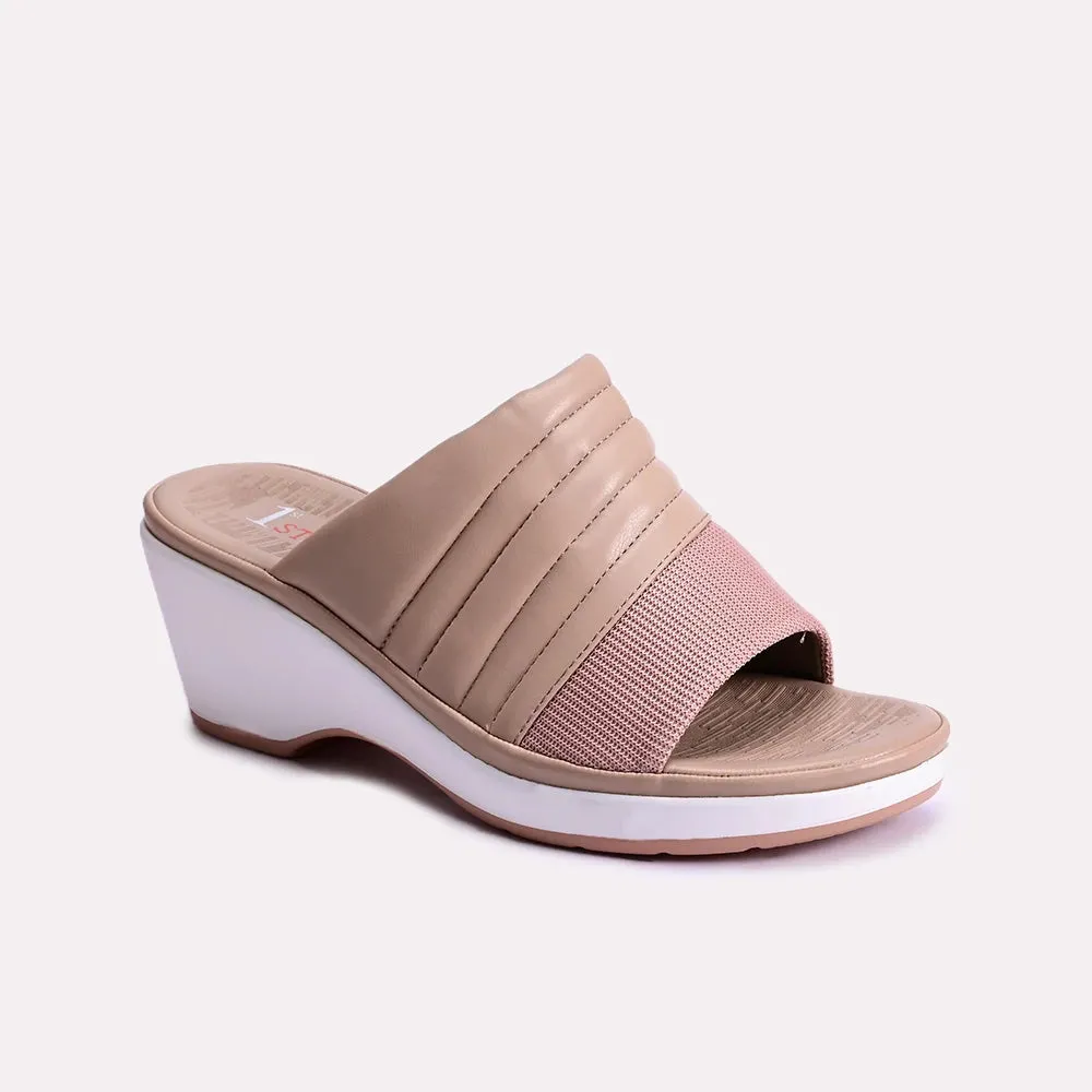 Cassie Fawn Heel Slippers 0412248 Soft Sole Slip-On Sandals