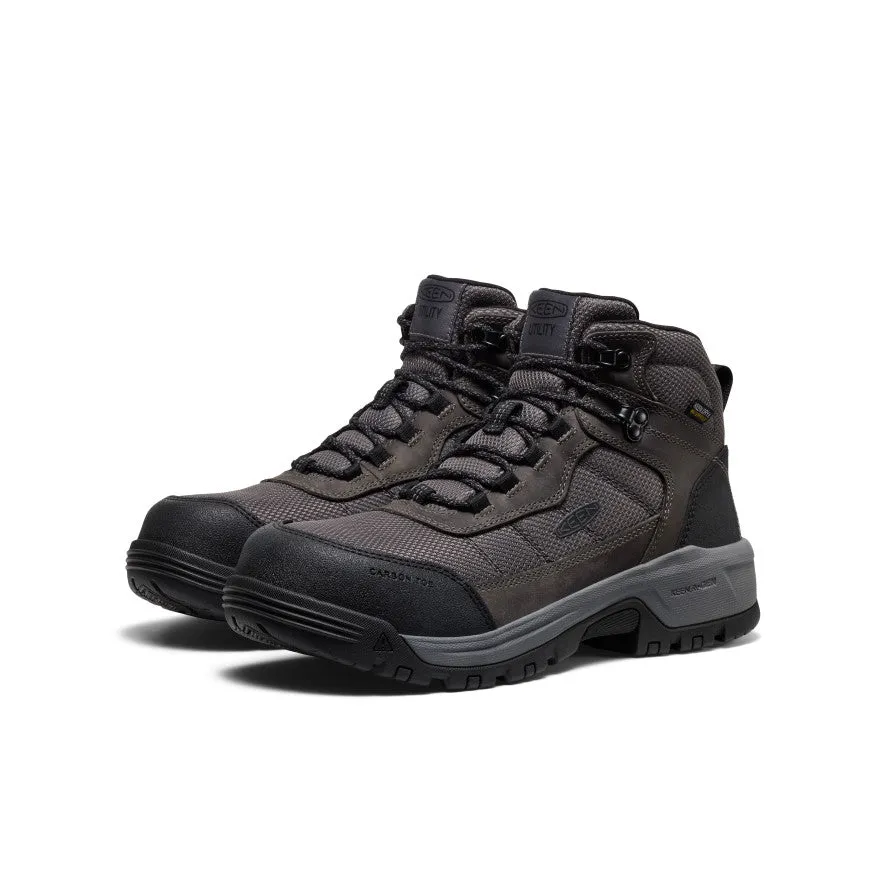 Stylish Footwear Men's Skokie Waterproof Work Boot (Carbon Toe)  |  Magnet/Black