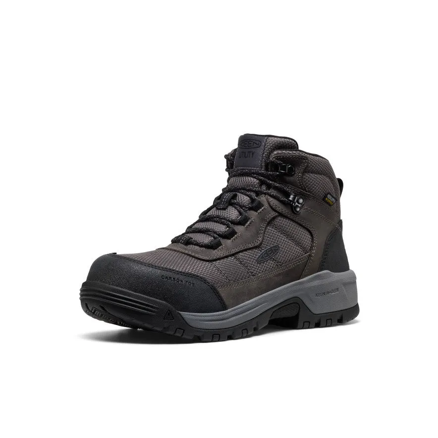 Low Profile Weekend Camping Men's Skokie Waterproof Work Boot (Carbon Toe)  |  Magnet/Black