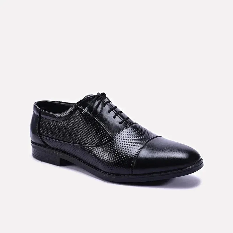 Urban Gentleman Flexible Fit Black Cap Toe Oxford Shoes 0110182