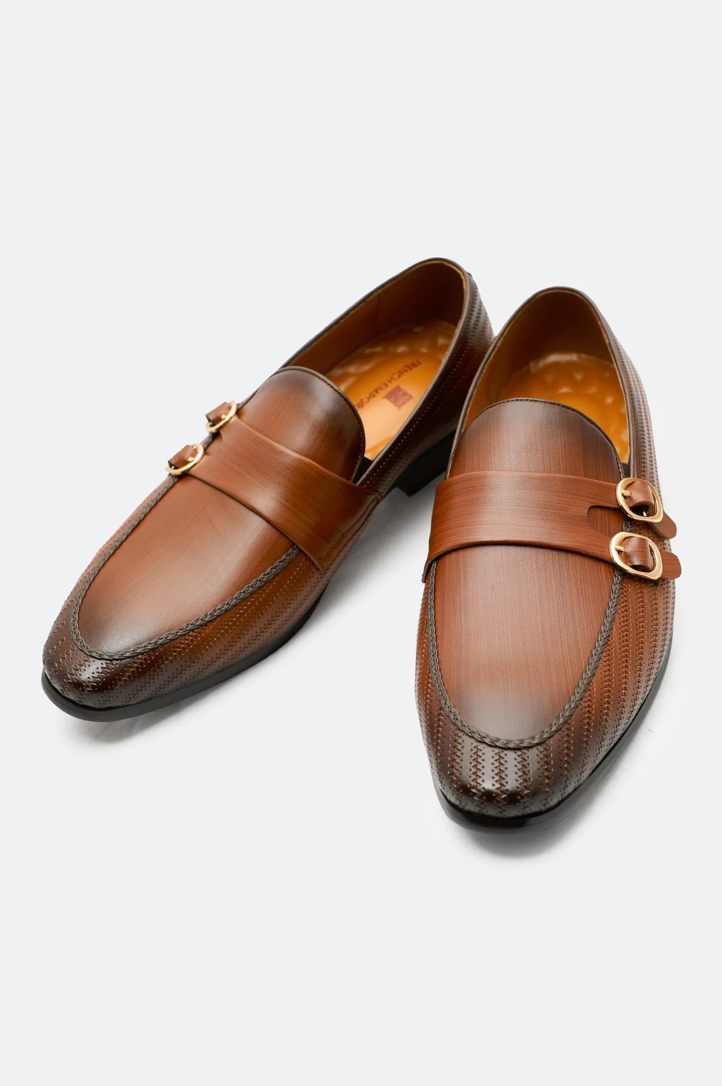 Coffee Men Formal Moccassins Dual Color