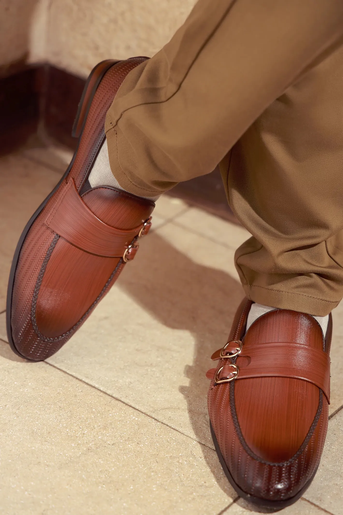 Coffee Men Formal Moccassins winter use Classic Edge