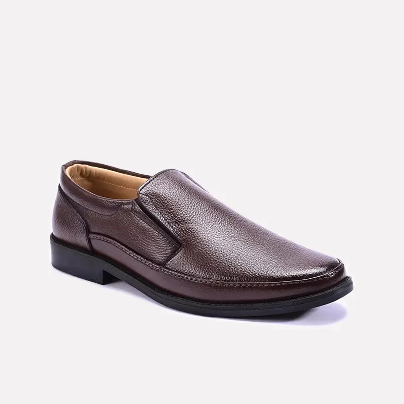 Yorkshire Brown Slip On Shoes 0111249 Urban Edge Board Room