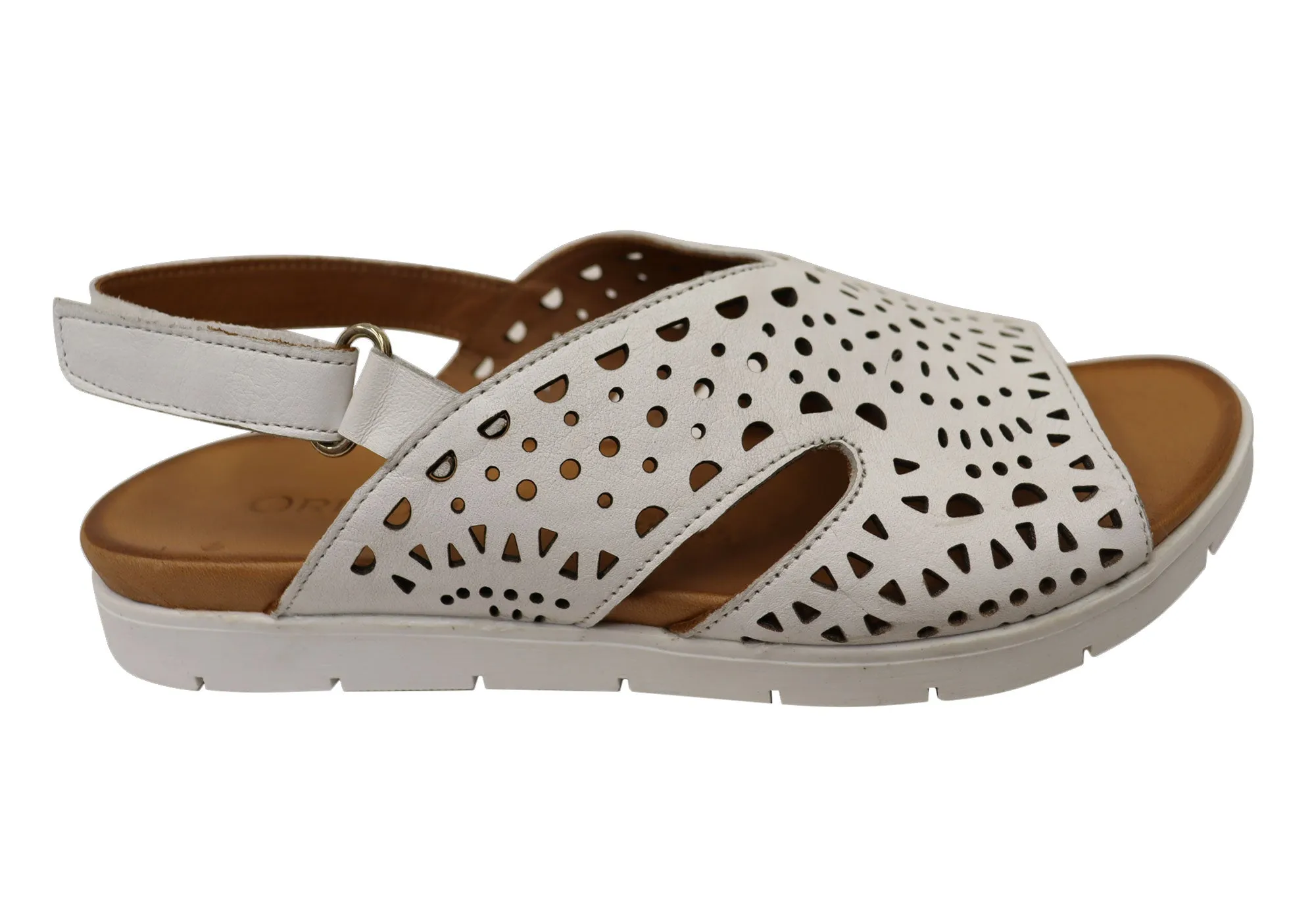 Clean Lines Orizonte Arkia Womens Comfortable European Leather Sandals