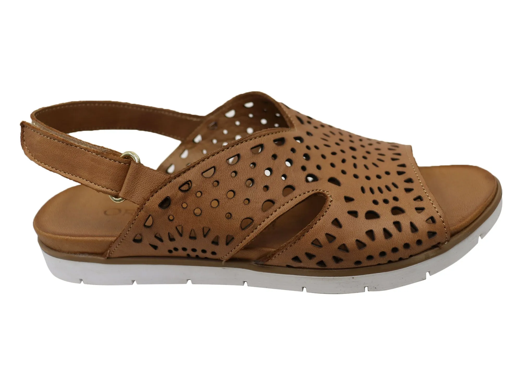Orizonte Arkia Womens Comfortable European Leather Sandals Chic Sporty Sandals