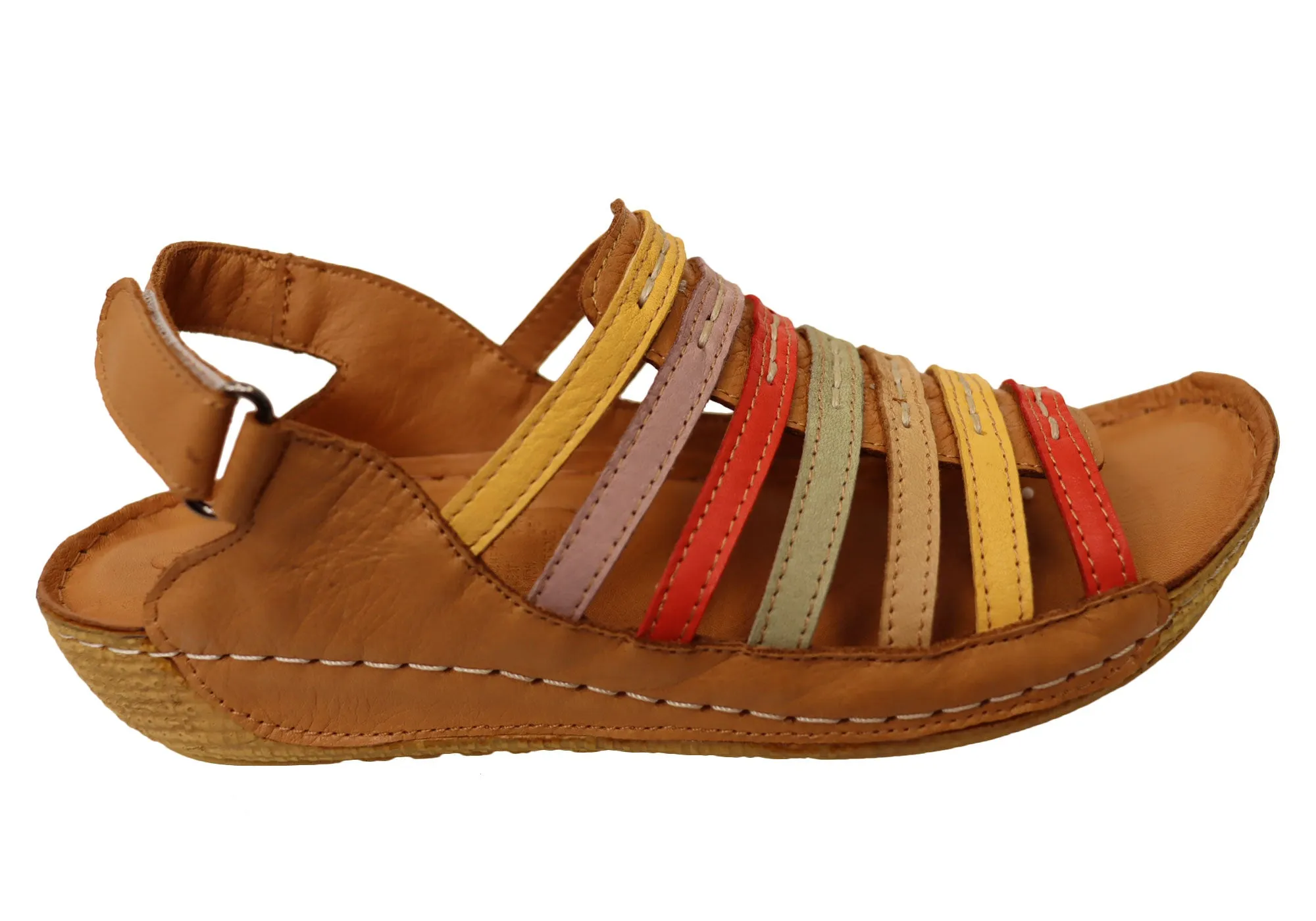 Orizonte Lipari Womens European Comfortable Leather Sandals Classic Choice