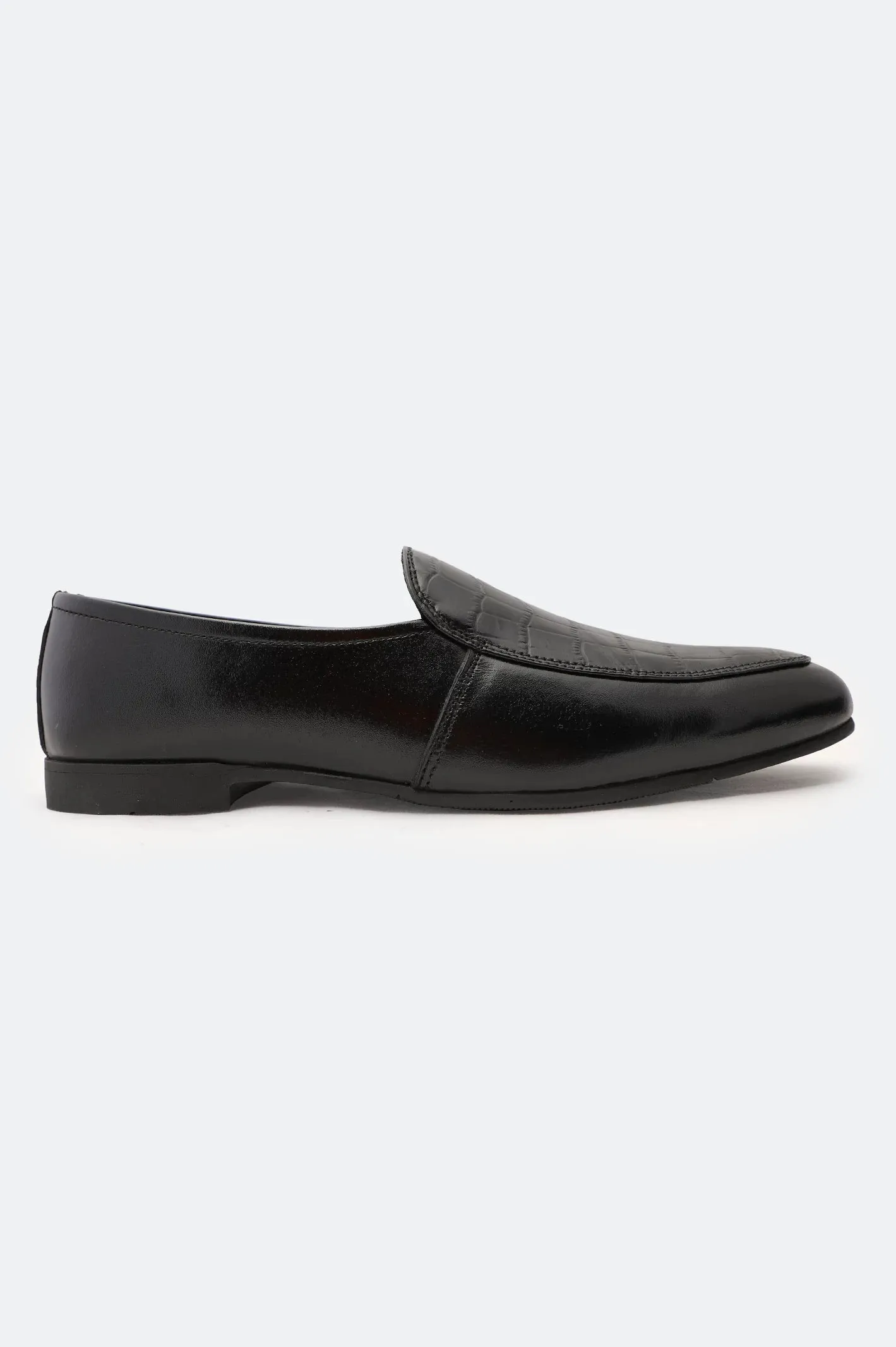 Evening Shade Black Formal Shoes For Men