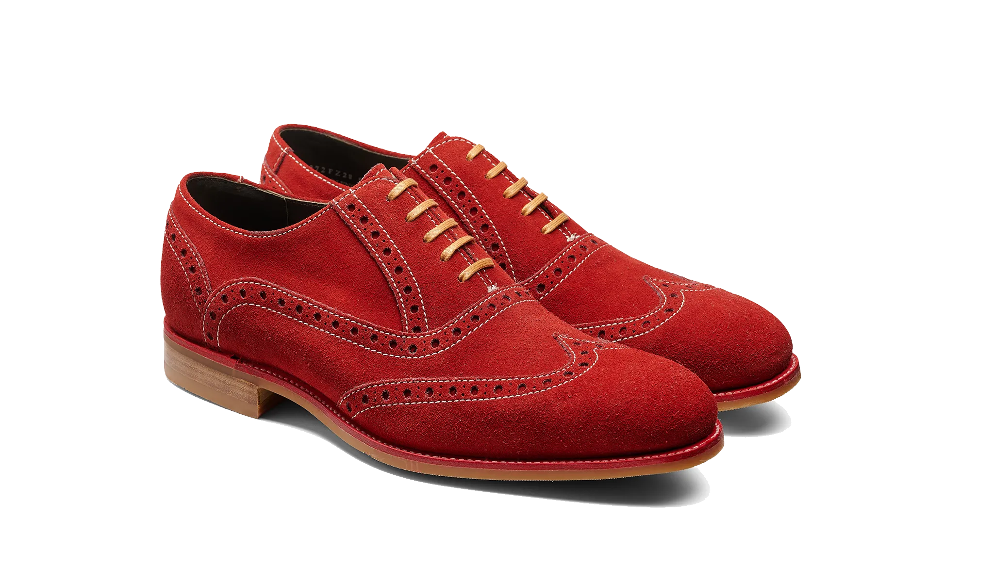Premium Craftsmanship Fine Detail Grant - Red Grey Suede