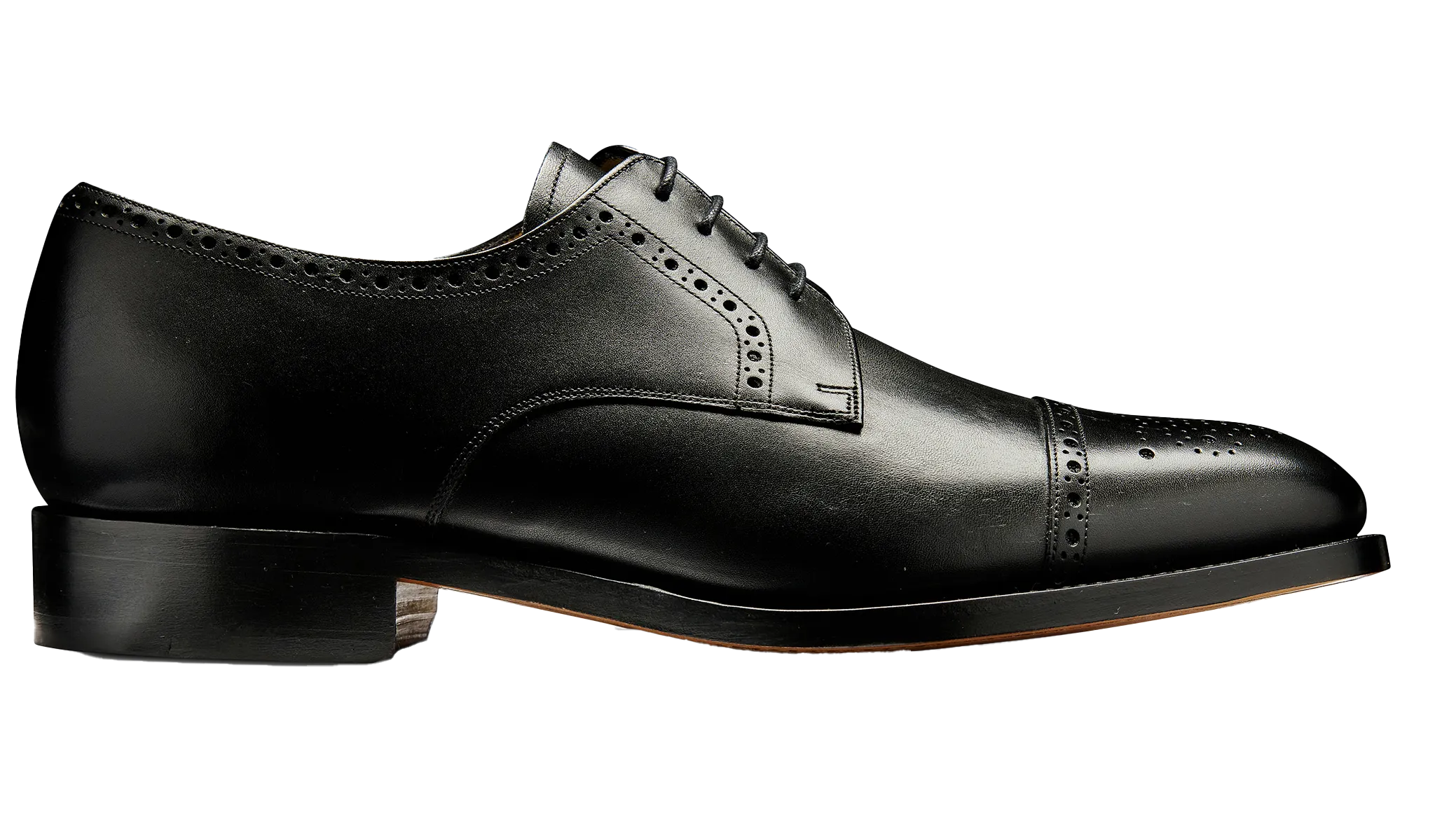 Mowbray - Black Calf Center Shade Gloss Leather