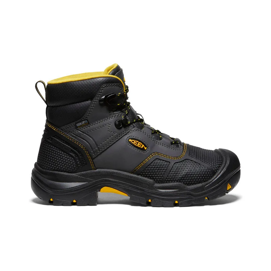 Machine washable Men's Logandale Waterproof Boot (Steel Toe)  |  Raven/Black