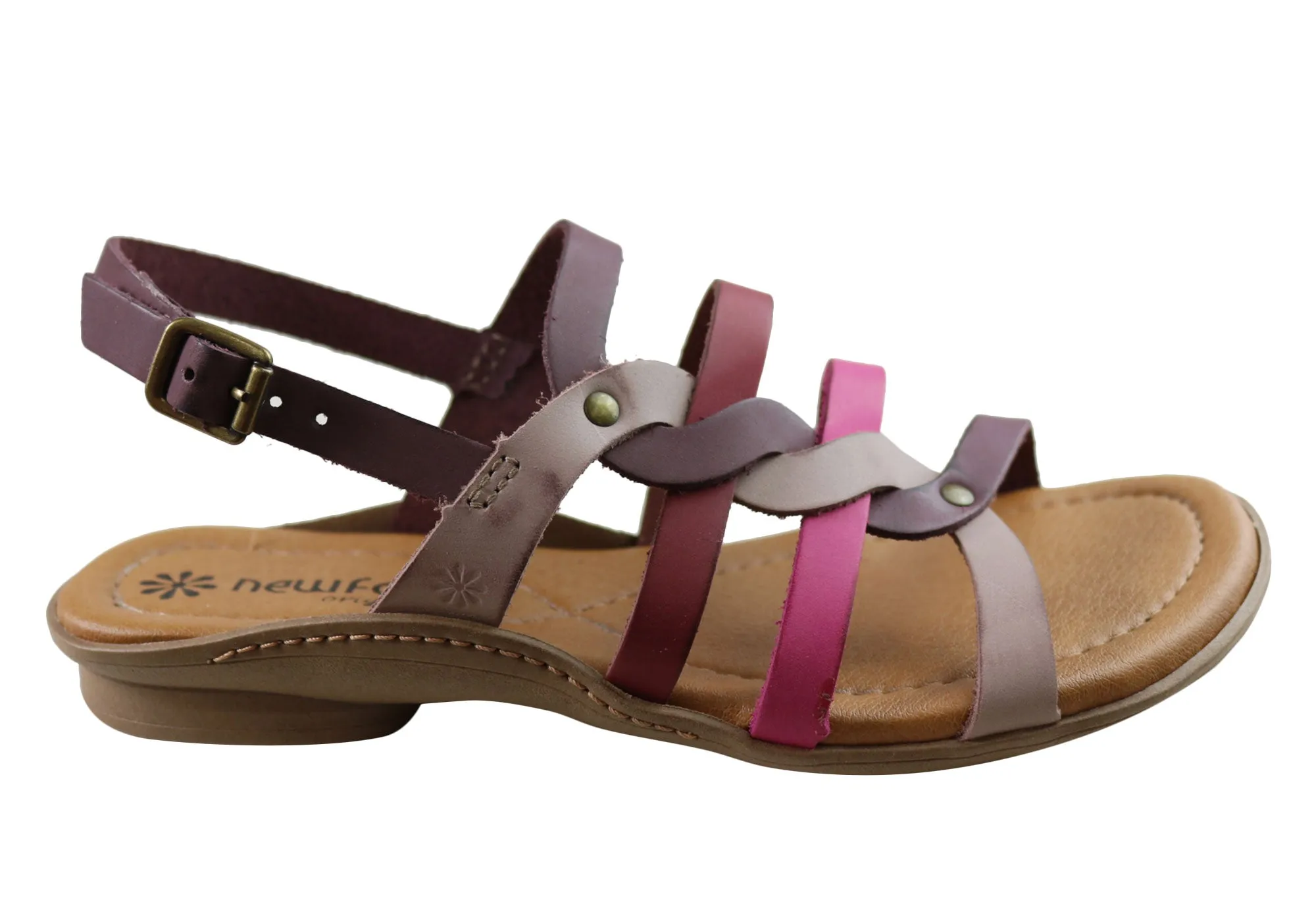New Face Estella Womens Comfortable Leather Sandals Made In Brazil Sporty Outdoor Sandals