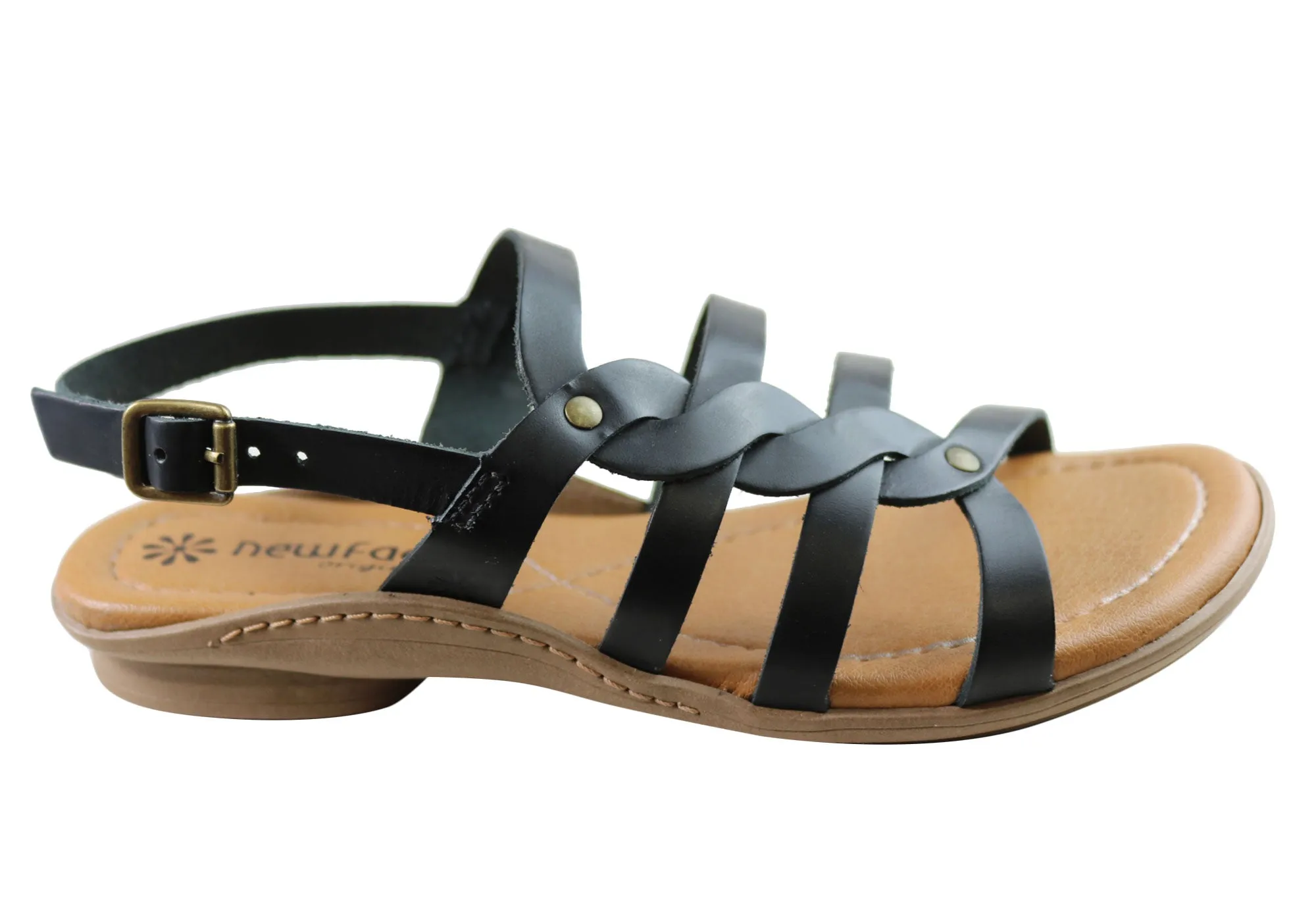 New Face Estella Womens Comfortable Leather Sandals Made In Brazil Espadrille Style Silver Glow
