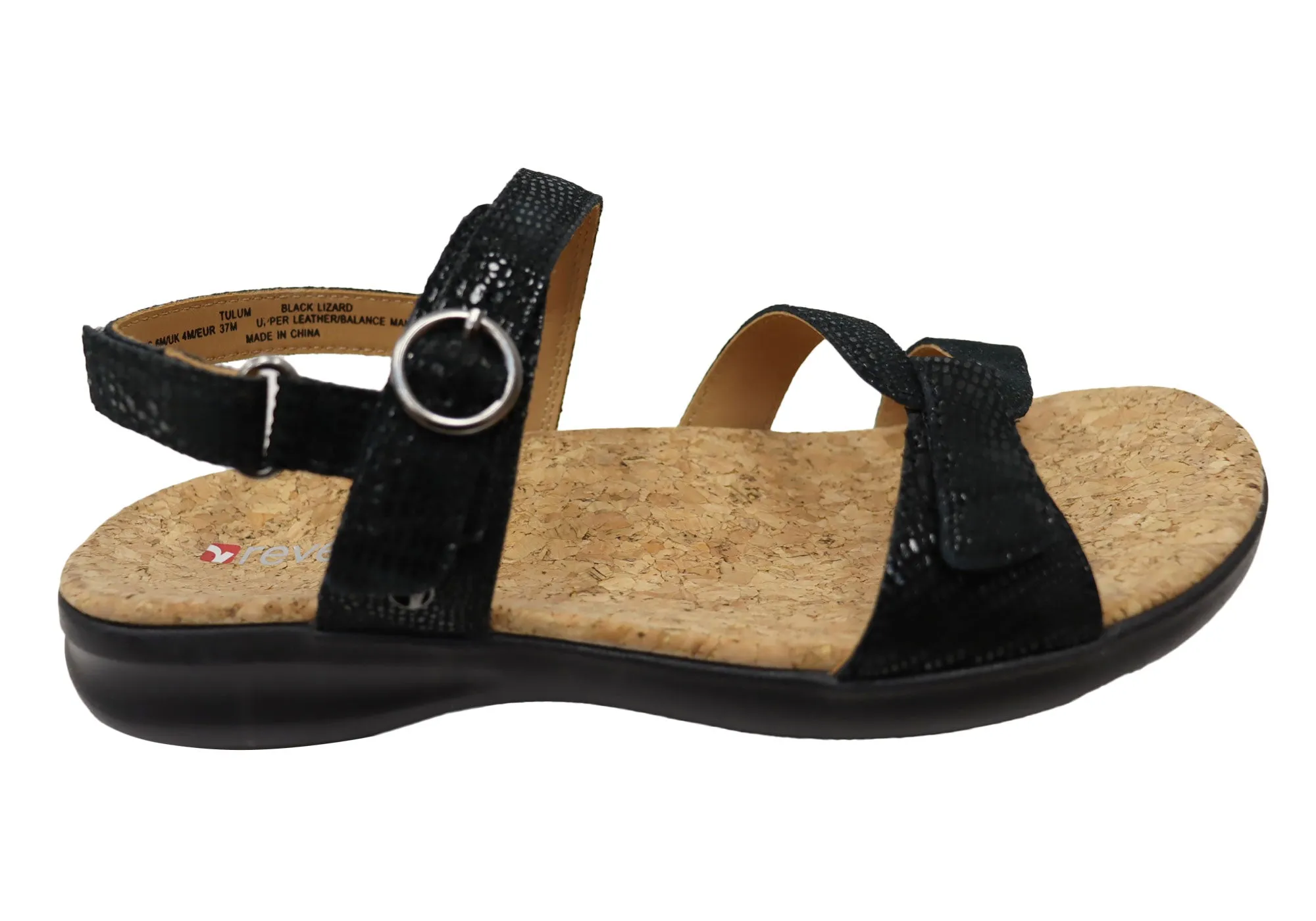 Slide On Revere Tulum Womens Comfortable Leather Sandals