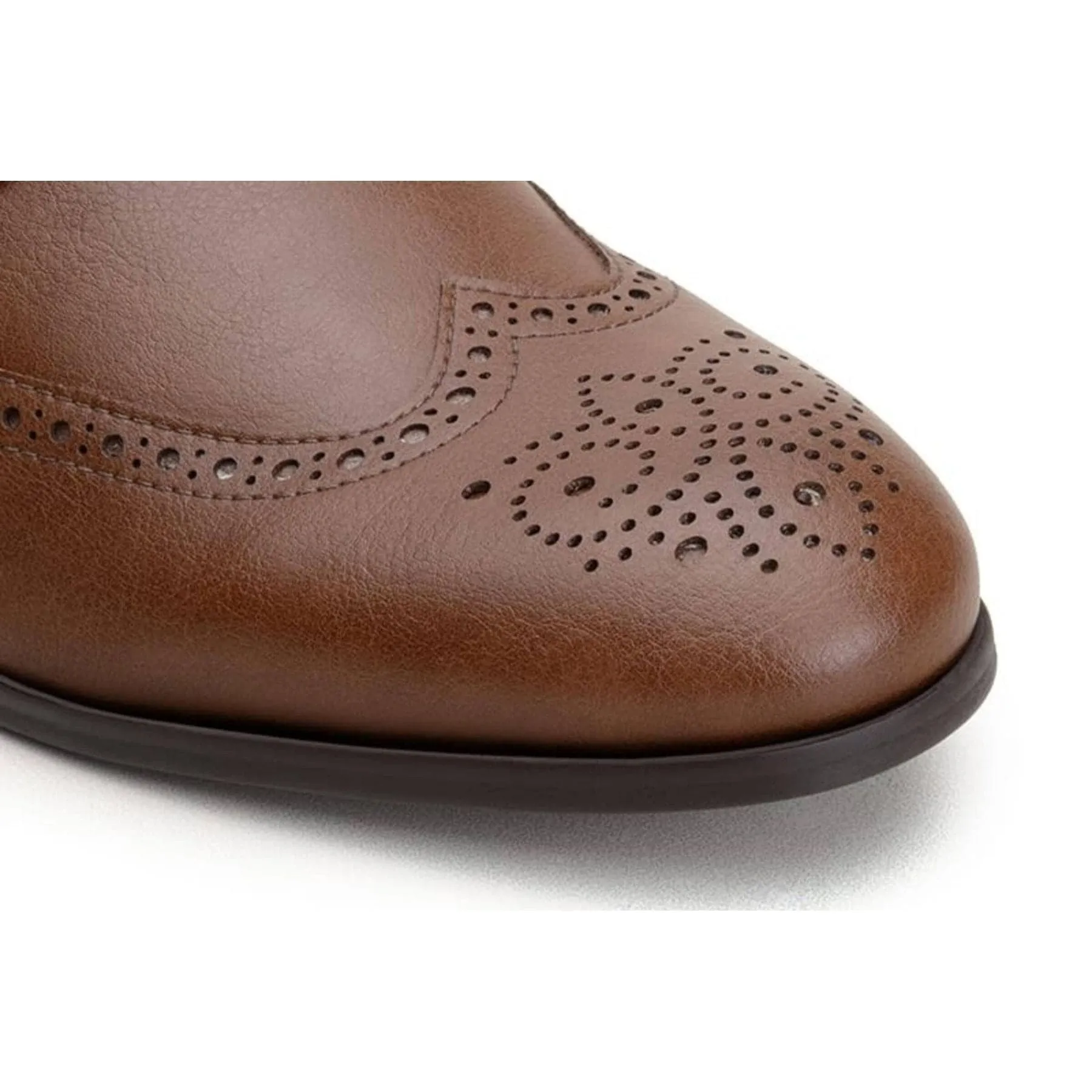 'Elias' men's vegan wingtip shoe by Ahimsa - cognac Power Grip Dinner Look