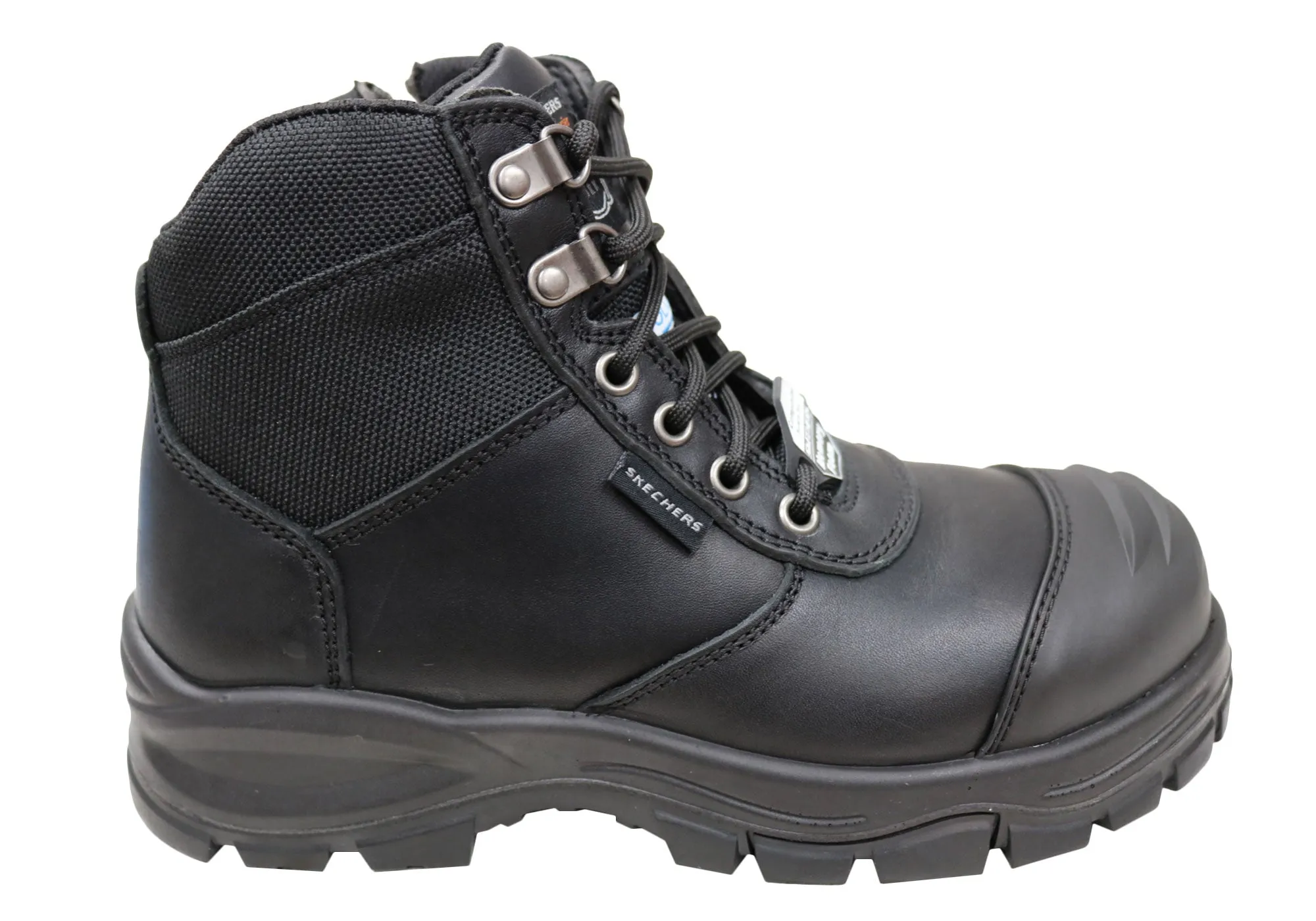 Skechers Womens Leather Comfortable Work Composite Toe Work Boots Flexible Fit