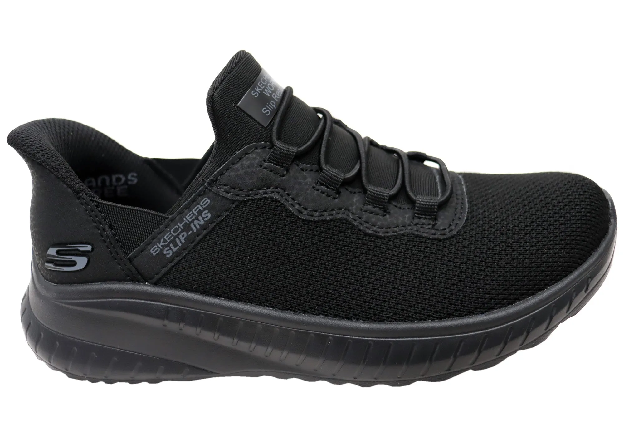 Skechers Womens Slip Ins Work Squad Chaos Slip Resistant Work Shoes Ice Grip All Terrain Stylish Commuters