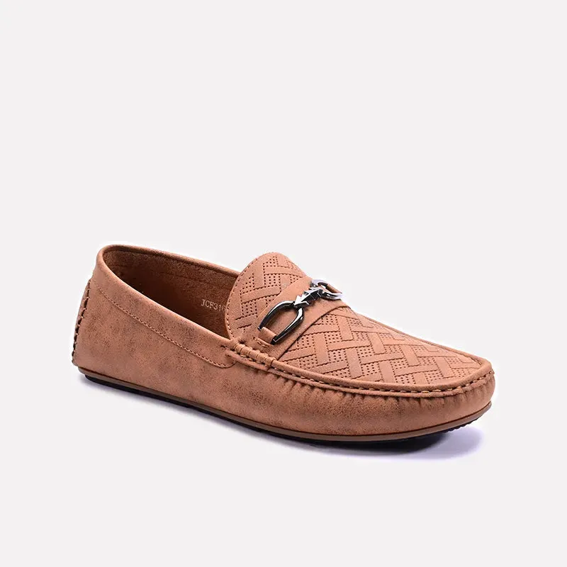 All weather Mustard Perforated Horsebit Loafers 0130941