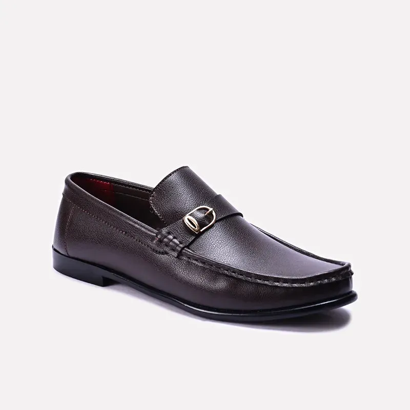 Titan Brown Loafers 0130815 Smooth Finish