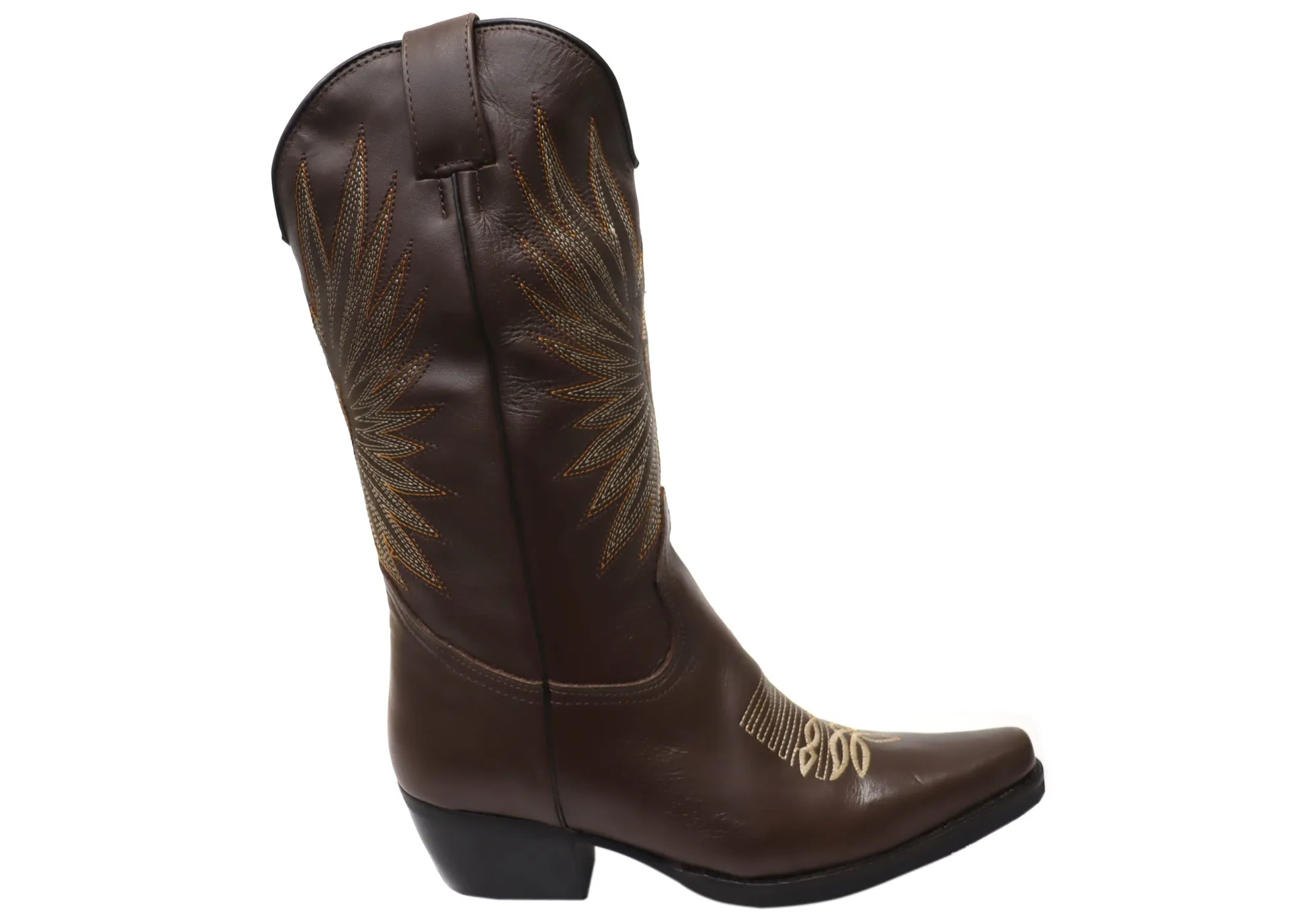 Soldier D Milton Eliza Womens Comfortable Leather Western Cowboy Boots
