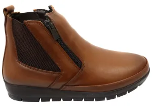 Orizonte Eres Womens European Comfortable Leather Ankle Boots All Purpose Sporty Design
