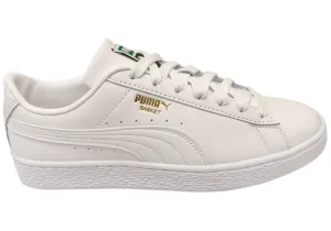 Puma Mens Basket Classic XXI Comfortable White Lace Up Sneakers Farm Hike