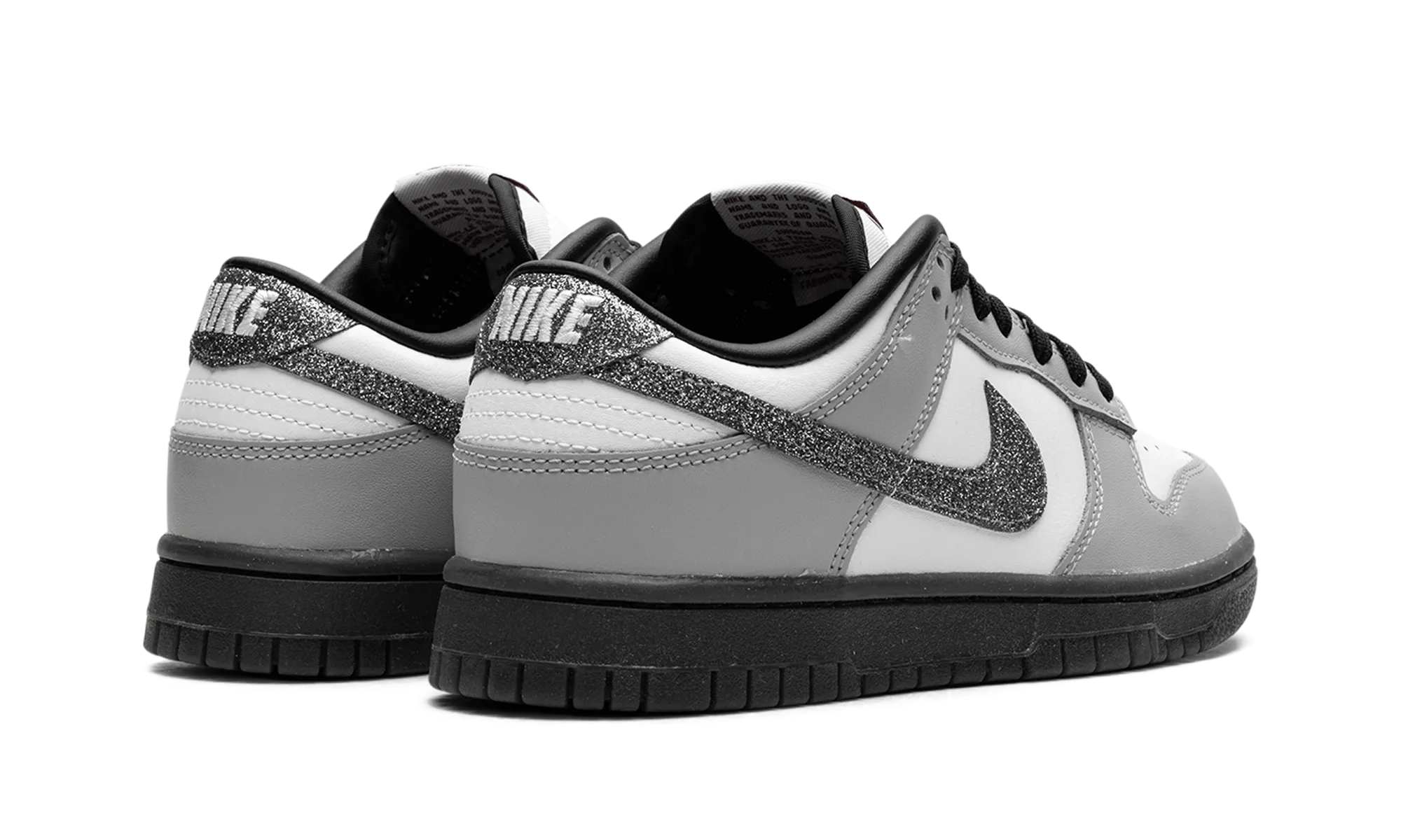 Dunk Low LX WMNS "Glitter Swoosh White Light Smoke Grey" Morning Walk Calm Design
