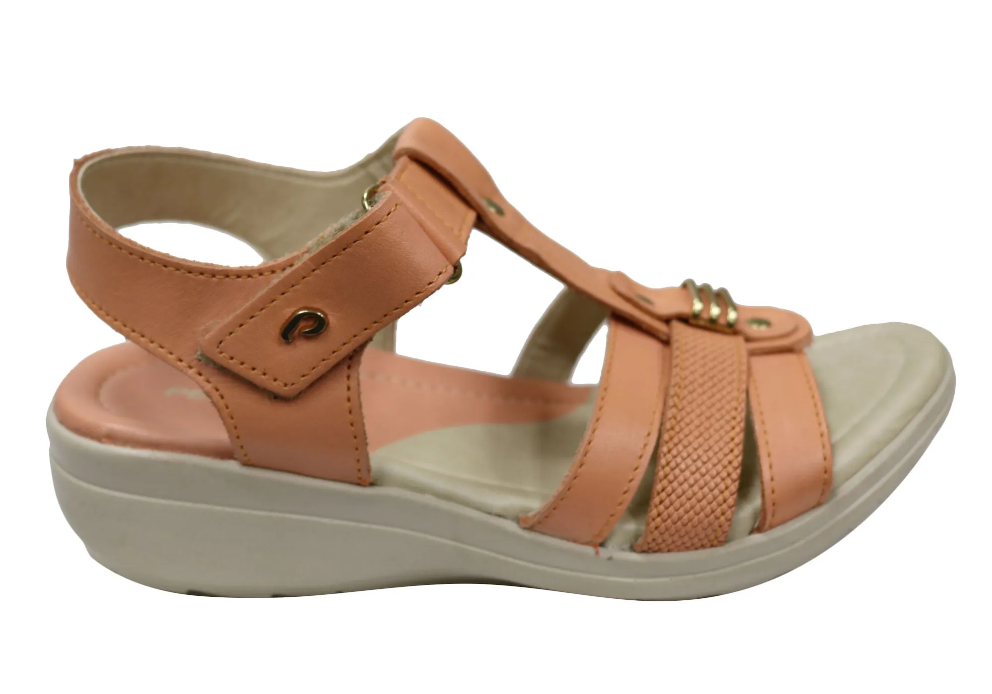 Soft Cushioning Shoes Light Motion Pegada Tasha Womens Comfortable Leather Sandals Made In Brazil