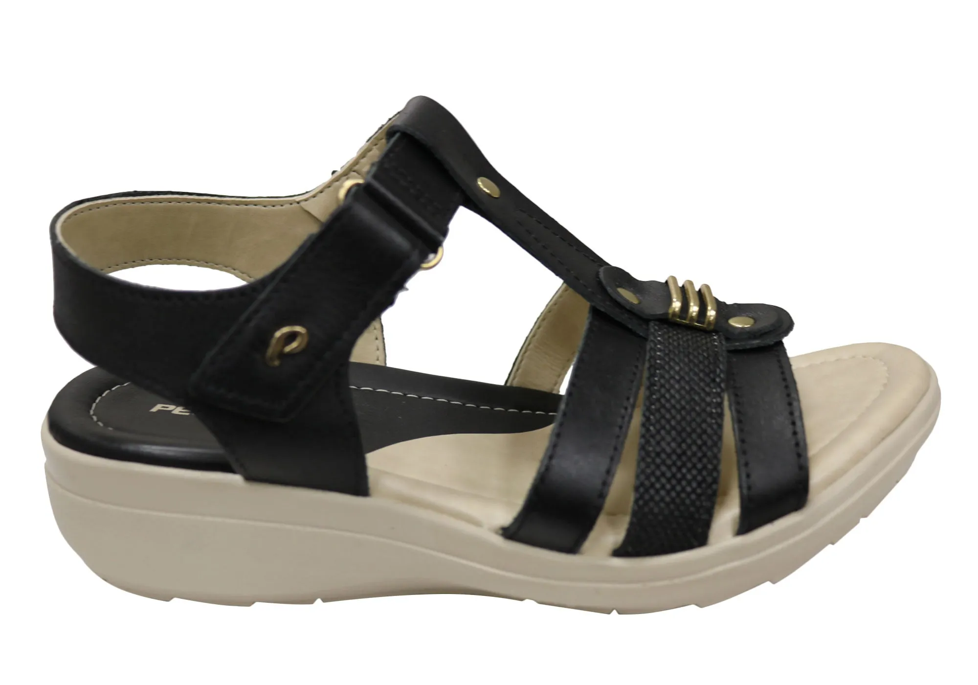 Pegada Tasha Womens Comfortable Leather Sandals Made In Brazil Swift Walk