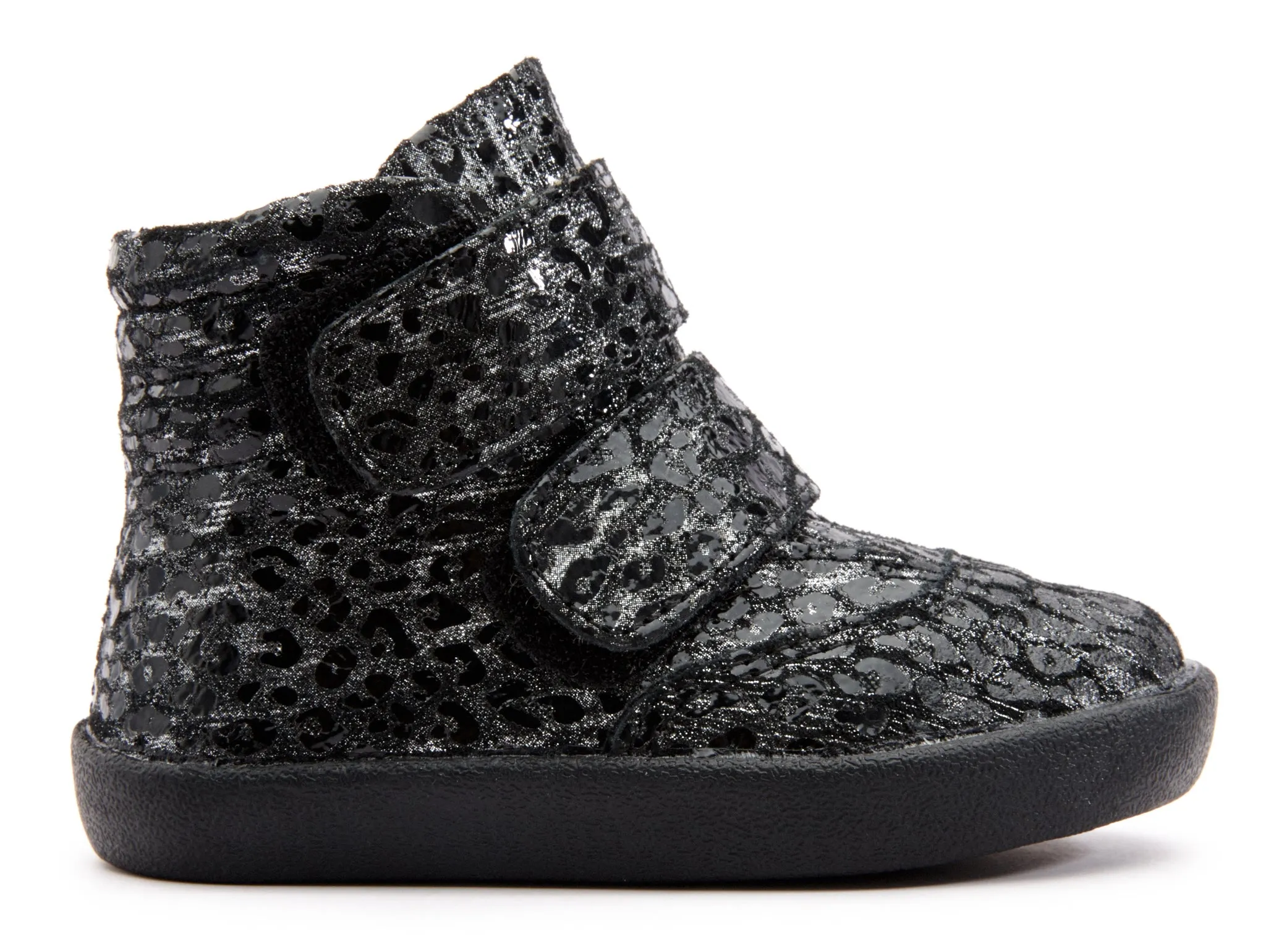 Shock absorption Old Soles Girl's & Boy's 5071 The Core Ankle Boot Sneaker - Pearlised Leopard