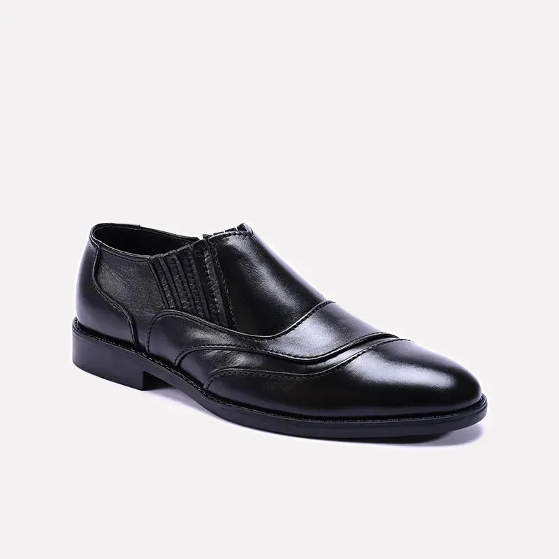 Virtuoso Black Formal Shoes 0111082 stage look High Quality Leather