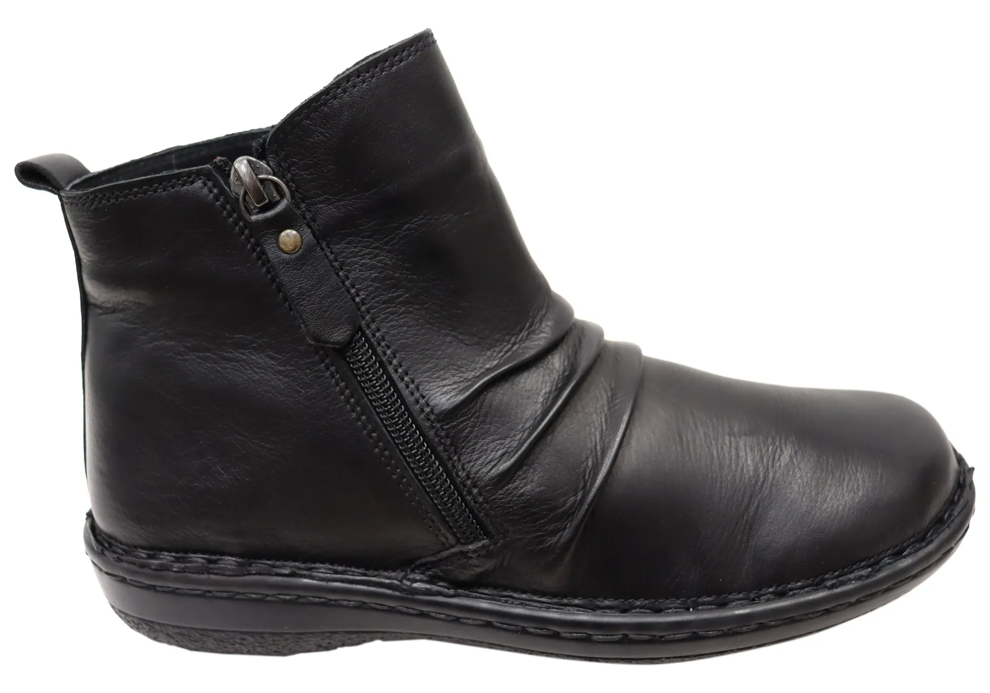 Orizonte Poet Womens European Comfortable Leather Ankle Boots Flexible Frame Trail Runner lace up closure