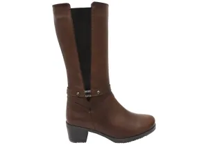 Orizonte Ballara Womens European Comfortable Leather Mid Calf Boots Thermal Core Urban Traveler