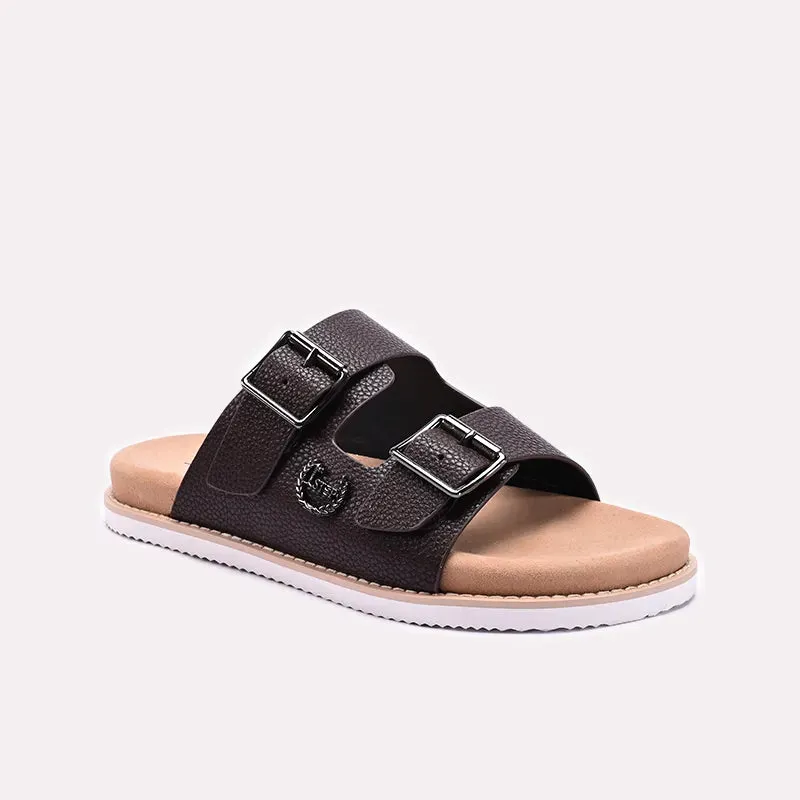 Travel Ready Dark Brown Mens Casual Slippers 0151151